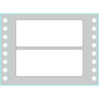 Caja 500 hojas etiquetas blancas en módulo continuo-una columna-89x36