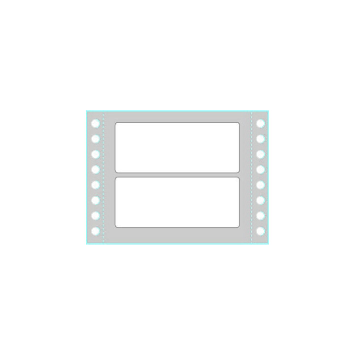 Caja 500 hojas etiquetas blancas en módulo continuo-una columna-89x36