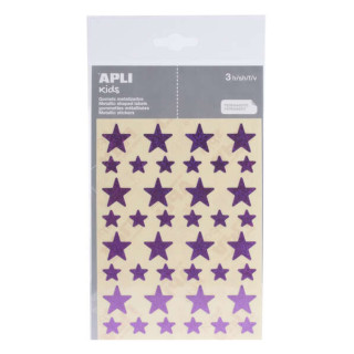 Apli Gomets Estrella Holograficos - Tamaño 12.5mm y 19.5mm - Adhesivo Permanente - 120 Unidades por Bolsa - Desarrollo de Habi