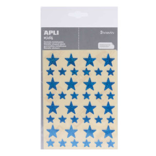 Apli Gomets Estrella Holograficos - Tamaño 12.5mm y 19.5mm - Adhesivo Permanente - 120 Gomets por Bolsa - Desarrollo de Habili