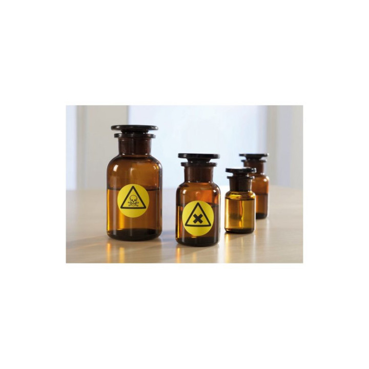 Paquete 8 hojas etiquetas amarillas de poliéster-impresoras láser-210 x 297 mm avery l6111-8