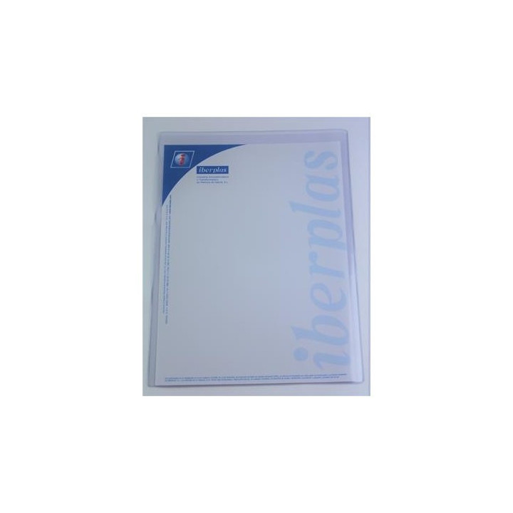 Caja 50 fundas formato a3 "u" portadocumentos pvc cristal 150 micras iberplas 86q50