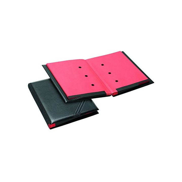 Portafirmas fuelle extensible imitacion piel acolchado 20 departamentos negro+tartetero adhesivo iberplas 640du00