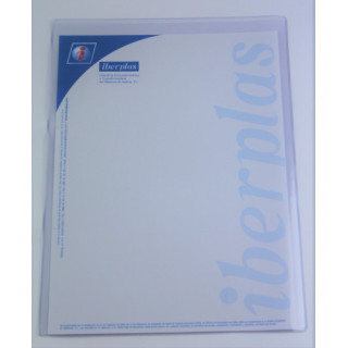 Caja 50 fundas formato folio "u" portadocumentos  pvc cristal 150 micras iberplas 84q50