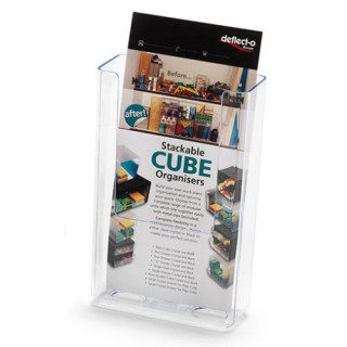 Portafolletos de sobremesa con dorso plano 1/3 a4 vertical deflecto 76001