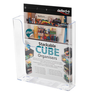 Portafolletos de sobremesa con dorso plano a5 vertical deflecto 76301