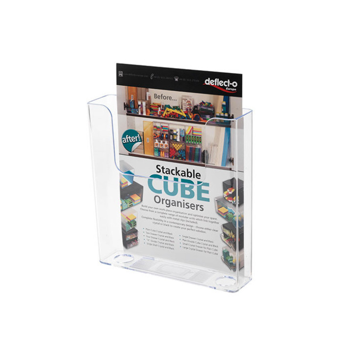 Portafolletos de sobremesa con dorso plano a5 vertical deflecto 76301