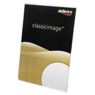 Expositor de sobremesa en forma l poliestireno 60x90 mm. vertical deflecto 480801