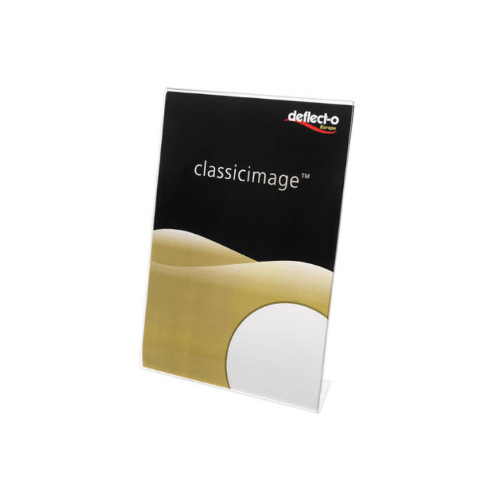 Expositor de sobremesa en forma l poliestireno 60x90 mm. vertical deflecto 480801