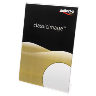 Expositor de sobremesa en forma l poliestireno a5 vertical deflecto 47501