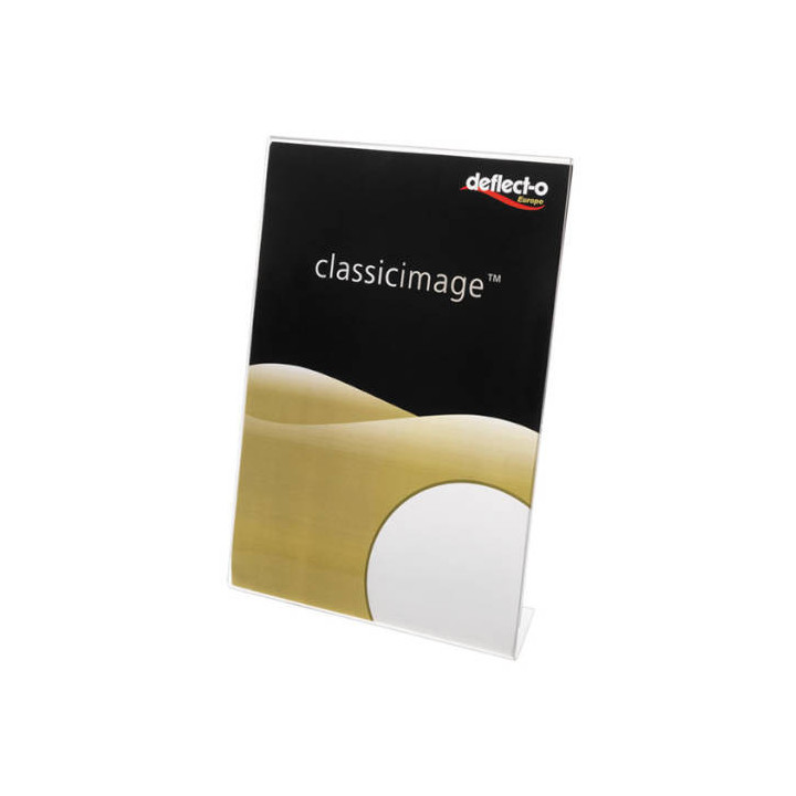 Expositor de sobremesa en forma l poliestireno a5 vertical deflecto 47501