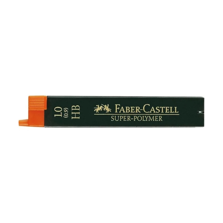 Faber-Castell 9069 Pack de 12 Minas Super-Polymer para Portaminas 1.0 HB - Resistentes y Suaves