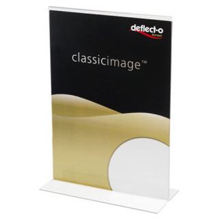 Expositor de sobremesa en forma t a 2 caras poliestireno a5 vertical deflecto 47901