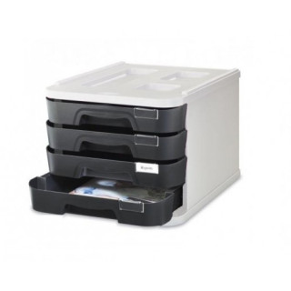 Modulo de 4 cajones poliestireno negro faibo 1000m-02