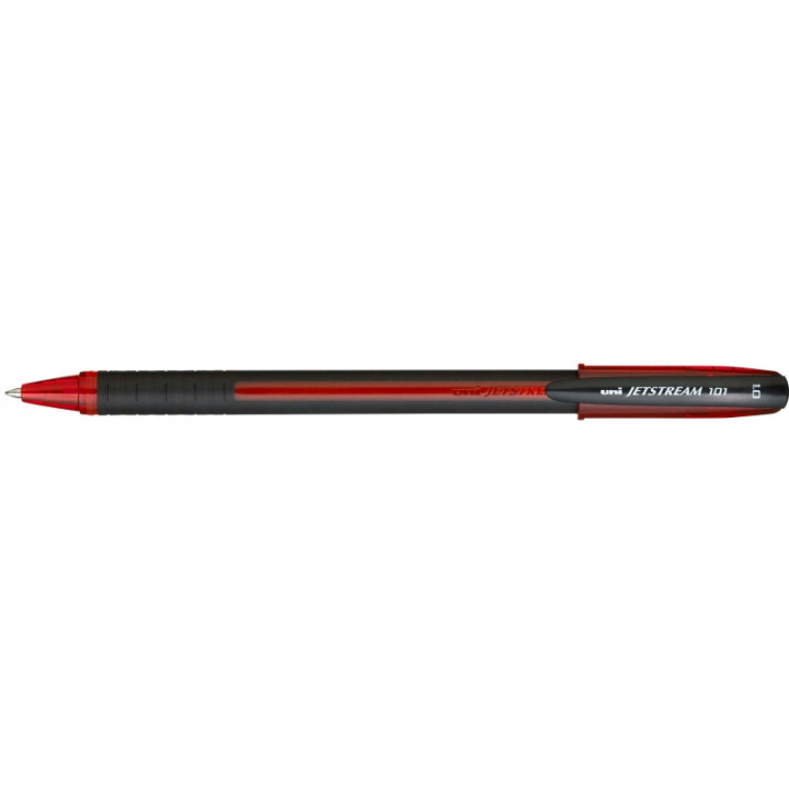 Uni-ball JetStream SX-101-10 Boligrafo de Tinta - Punta de Bola 1mm - Secado Instantaneo - Ideal para Zurdos - Color Rojo