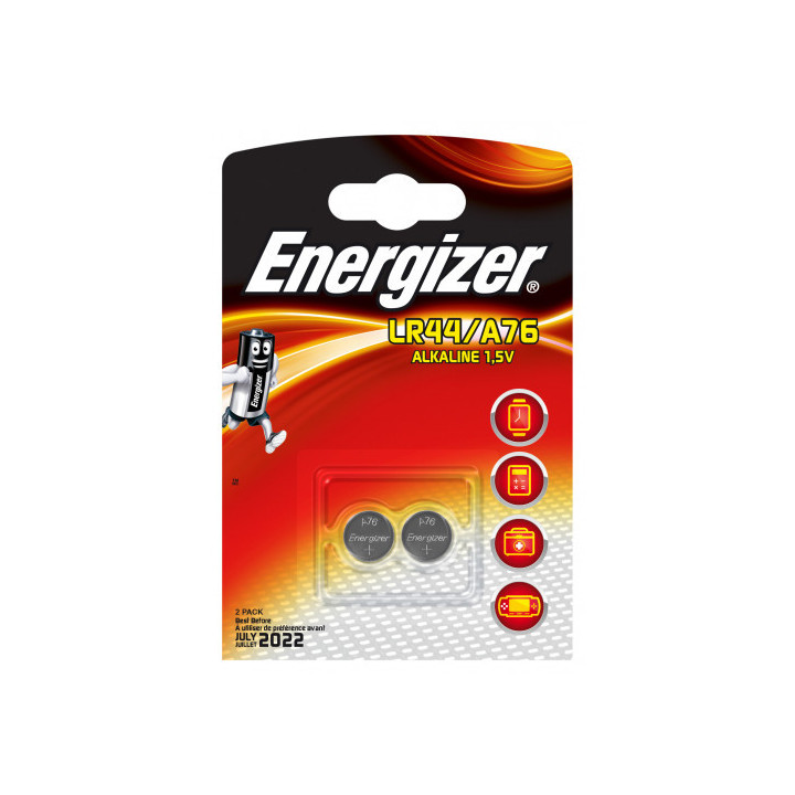 Blister 2 pilas de boton modelo a76/lr44 energizer 639317
