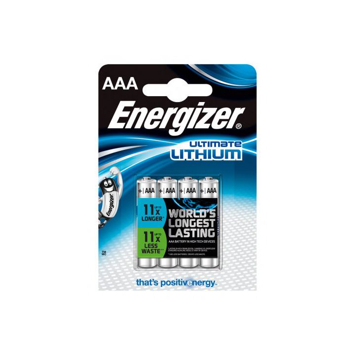 Blister 4 pilas ultim lithium tipo l92 (aaa) energizer 639171