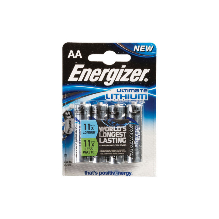 Blister 4 pilas ultim lithium tipo l91 (aa) energizer 639155