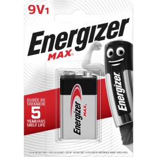 Blister 1 pila max tipo 6lr61/6lf22 (9v) energizer e301531800