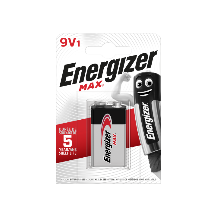 Blister 1 pila max tipo 6lr61/6lf22 (9v) energizer e301531800