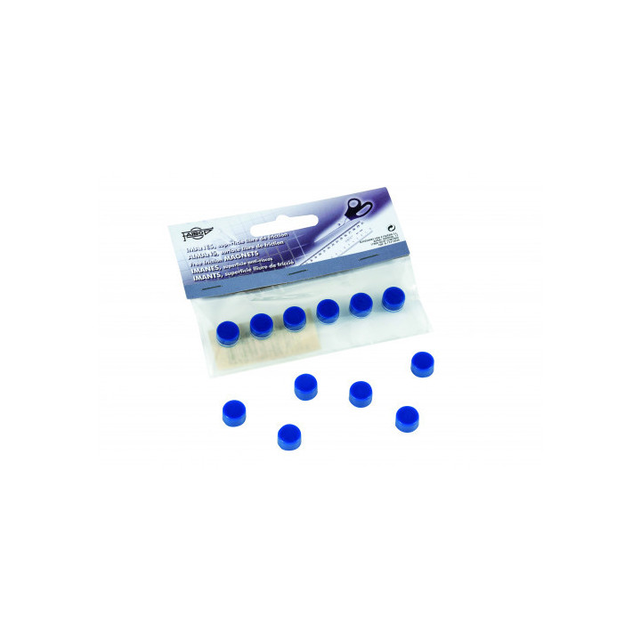 Blister de 6 imanes redondos 10mm. en color azul faibo 60-10-07