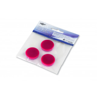 Blister de 3 imanes redondos 30mm. en color rojo faibo 60-30-03