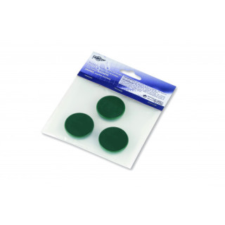 Blister de 3 imanes redondos 30mm. en color verde faibo 60-30-04