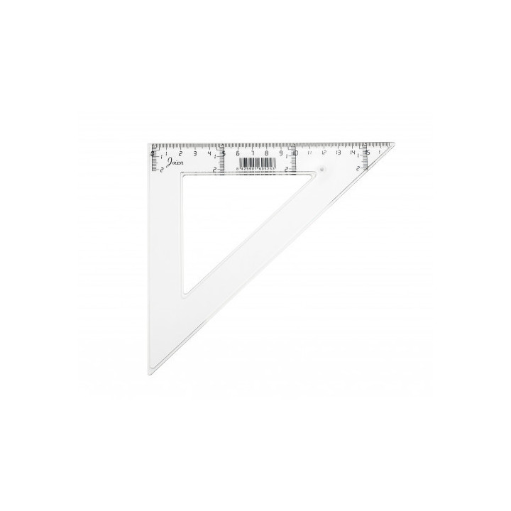 Escuadra transparente en plastico inyectado graduado y biselado 25 cm. faibo 41225