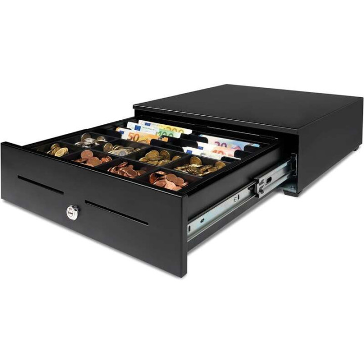 Safescan HD-4142 Cajon Portamonedas uso Intensivo - 8 Compartimentos para Monedas y Billetes - hasta 2 Millones de Aperturas -