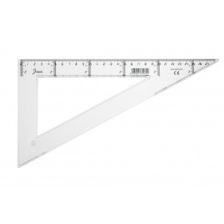 Cartabon transparente en plastico inyectado graduado y biselado 30 cm. faibo 41330