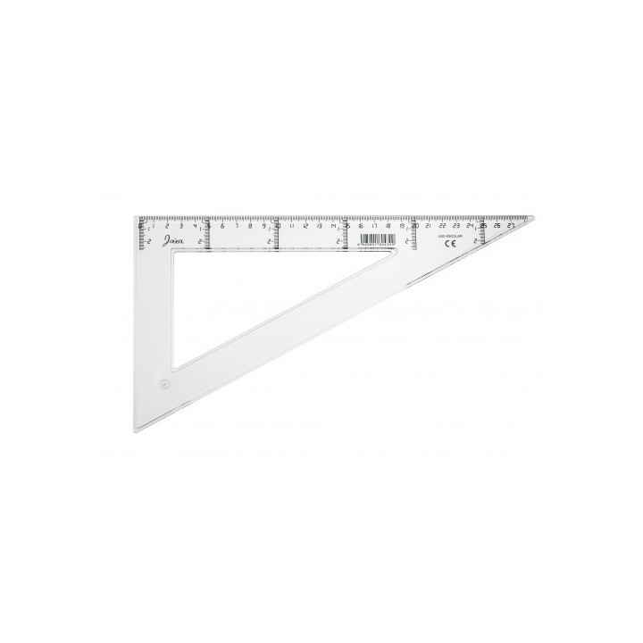 Cartabon transparente en plastico inyectado graduado y biselado 30 cm. faibo 41330