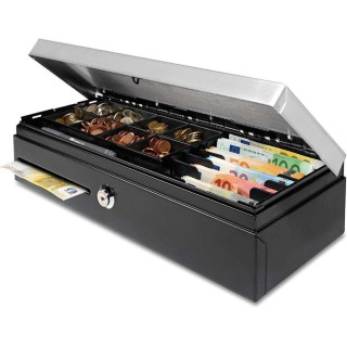 Safescan HD-4617C Cajon Portamonedas - Apertura Vertical - 8 Compartimentos para Monedas - 8 Compartimentos para Billetes - has