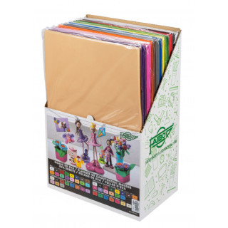 Expositor 120 laminas goma eva 40x60 cm. 12 colores surtidos faibo 1655-120