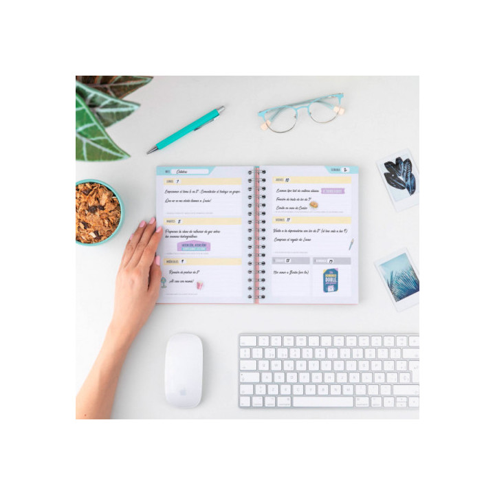 Planificador atemporal para profes doble espiral "lo estas haciendo de 10" mr.wonderful woa09660es