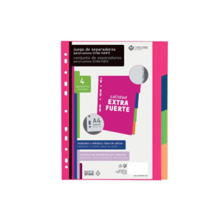 Juego separadores polipropileno extra fuerte 6 posiciones carchivo 49050699