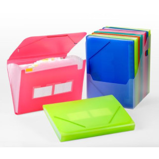 Carpeta acordeon polipropileno 13 departamentos azul carchivo 1913kf50