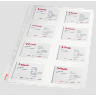 Bolsa 10 fundas tarjetas visitas multitaladro pvc formato a4 110 micras esselte 78930