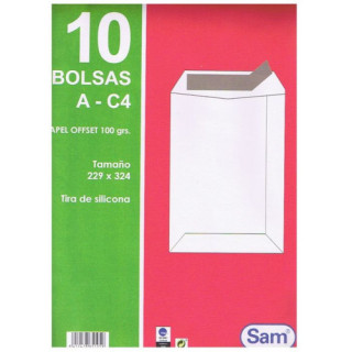 Paquetes de 10 bolsas blancas