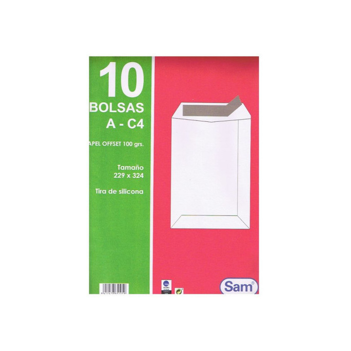 Paquetes de 10 bolsas blancas