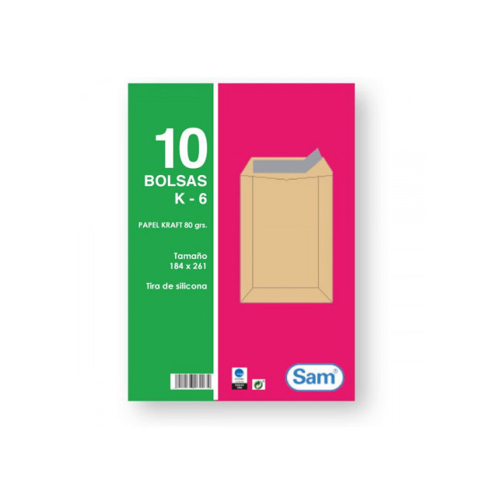 Paquetes de 10 bolsas kraft