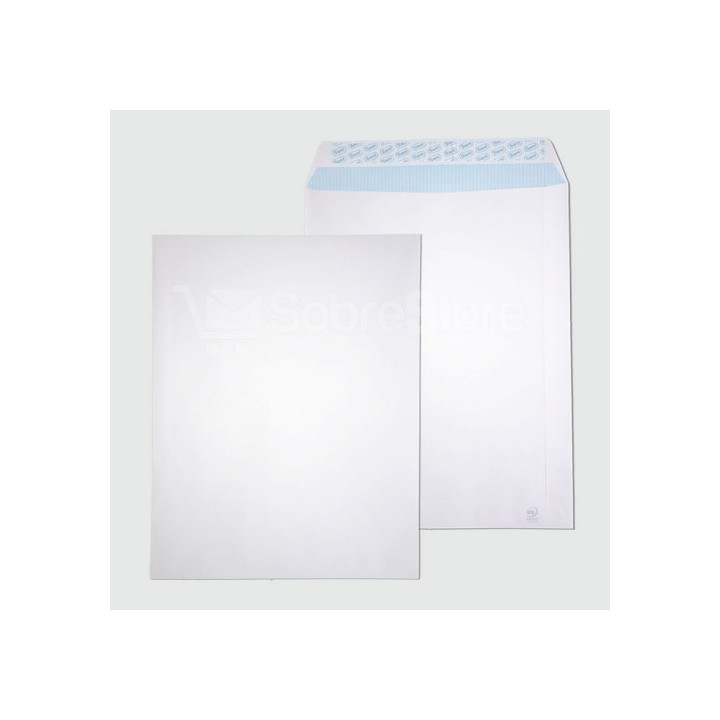 Caja 100 bolsas radiografia (370x450) offset blanco 100 grs. autosam autoadhesivo con tira de silicona sam 147554