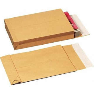 Caja 250 bolsas din b4 folio (250x353) bolsa fuelle 250x353x30  kraft 120 grs.  fuelle 3 lados - autosam tira de silicona sam...