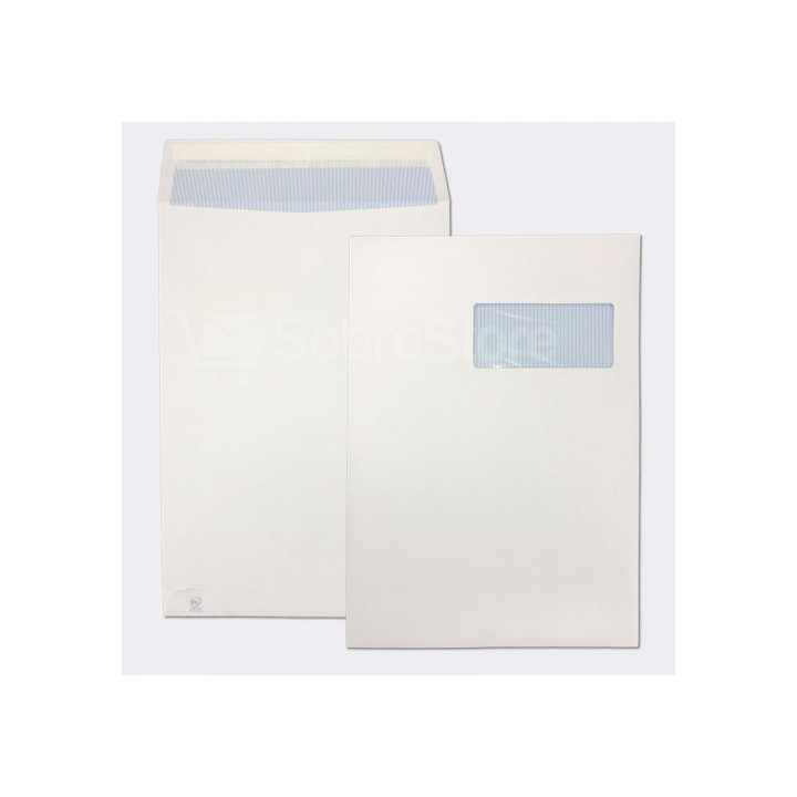 Caja 250 bolsas din c4 (229x324) ofsset blanco 100 grs. v.d. 50x110 b.220 d.20 autosam autoadhesivo con tira silicona sam 148900