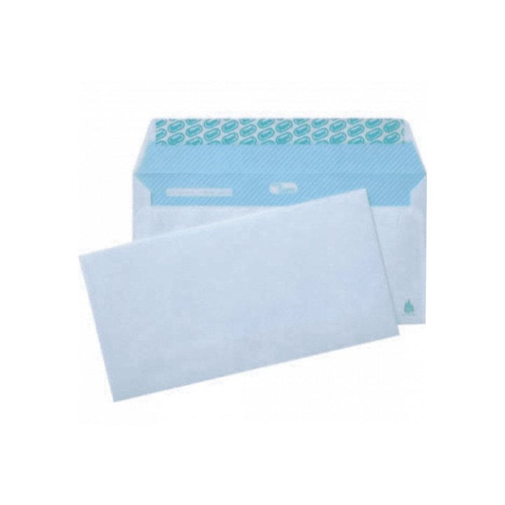 Caja 500 sobres din dl (110x220) offset blanco 90 grs. opensam autoadhesivo con tira de silicona sam 247619