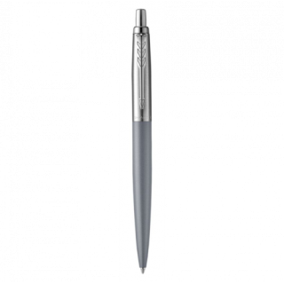 Bolígrafo jotter xl alexandra gris mate ribete de color cromo plumín medio tinta azul parker 2068360