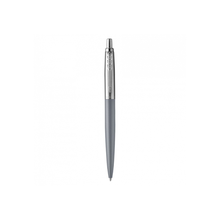 Bolígrafo jotter xl alexandra gris mate ribete de color cromo plumín medio tinta azul parker 2068360