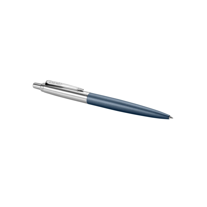 Bolígrafo jotter xl primrose azul mate ribete de color cromo plumín medio tinta azul parker 2068359