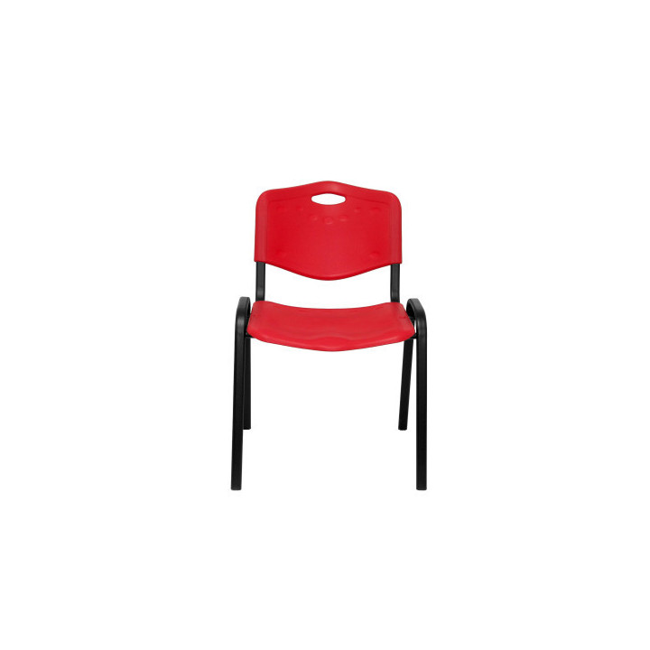 Pack 4 sillas confidente modelo robledo plástico rojo piqueras y crespo pack426irj