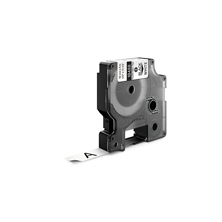 Cinta rotuladora rhinopro nylon flexible blanco 12mm.x3