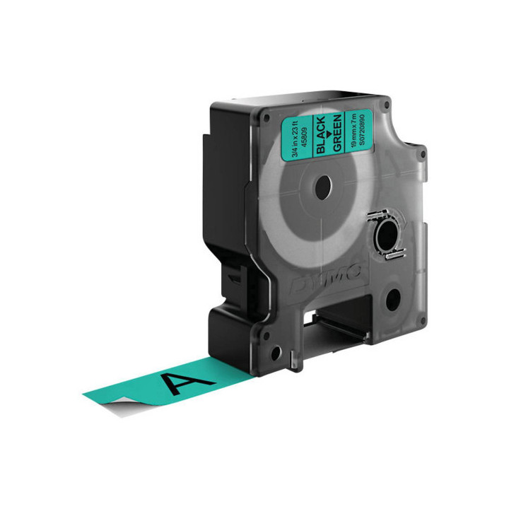 Cinta rotuladora d1 19mmx7m negro/verde dymo s0720890